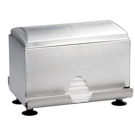 Zoro Select 7" x 7-1/4" 2 Sided Straw Dispenser, Silver 237