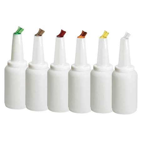 Tablecraft Six-Piece Pourer Set, 1/2 Gallon Assorted Colors, PK6 8064A