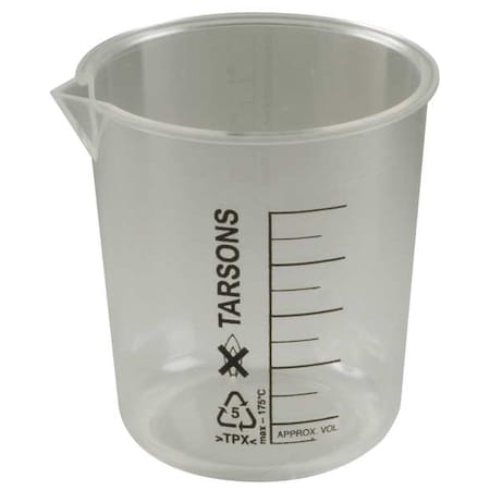 Zoro Select Beaker, 100mL, Polymethylpentene, PK12 (Formerly Lab Safety Supply) 6FAF0