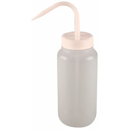 Lab Safety Supply Wash Bottle, Standard Spout, 16 oz., Clear 6FAV1