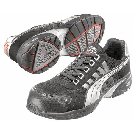 Puma Safety Shoes Men's, Composite Toe, Athletic Work Shoes, 10, EEE, Black/Silver, 642535 642535-10
