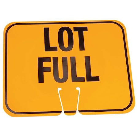 Zoro Select Traffic Cone Sign, 10 1/2 in H, 12 3/4 in W, 03-550-LF 03-550-LF