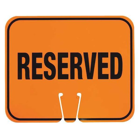 Zoro Select Traffic Cone Sign, 10 3/8 in H, 12 3/4 in W, 03-550-R 03-550-R