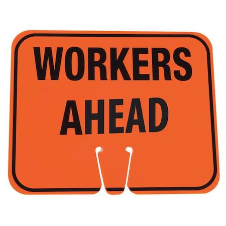 Zoro Select Traffic Cone Sign, 10 1/2 in H, 12 3/4 in W, 03-550-WAH 03-550-WAH