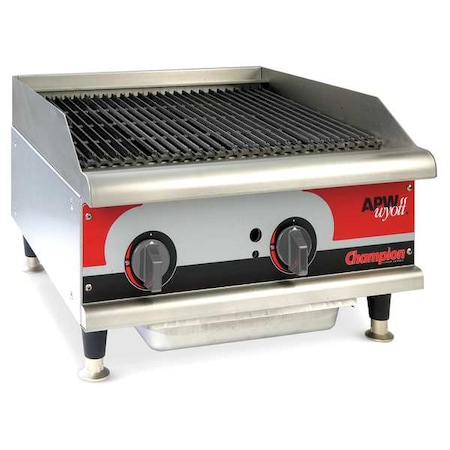 Apw Wyott 24" Gas Radiant Charbroiler, 2 Burners GCB-24S