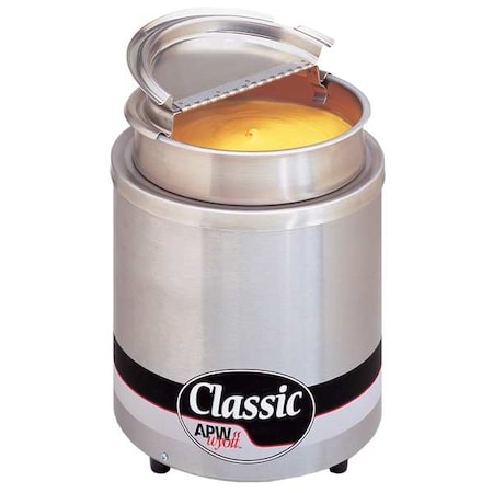 Apw Wyott Round Countertop Warmer, 7 Qt RW-1V-SP