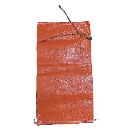 Zoro Select Sand Bag, Polypropylene, 26 in Length, Orange 100 PK 6FGX9