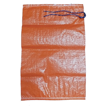 Zoro Select Sand Bag, Polypropylene, 27 in Length, Orange 100 PK 6FGY0