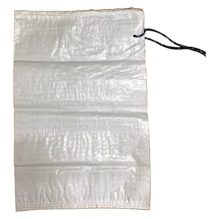 Zoro Select Sand Bag, Polypropylene, 27 in Length, White 100 PK 6FGY2
