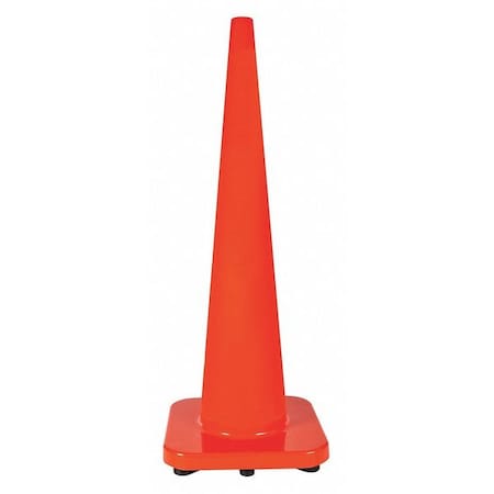 Zoro Select Traffic Cone, PVC, Non-Reflective, 36 in Height, 10 lb, Orange 6FGZ3
