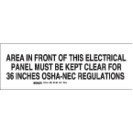 Brady Caution Sign, 3 1/2 in Height, 10 in Width, Polyester, Rectangle, English 84950