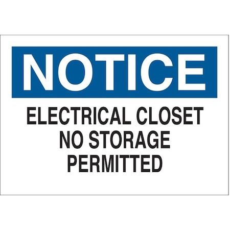 Brady Notice Sign, 10X14", BL and BK/WHT, ENG, 84938 84938
