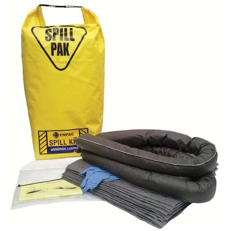 Enpac Vehicle Spill Kit, 5 gal Volume Absorbed per Kit, 5 gal Capacity, Bag, Yellow, 18 13-KTSSO