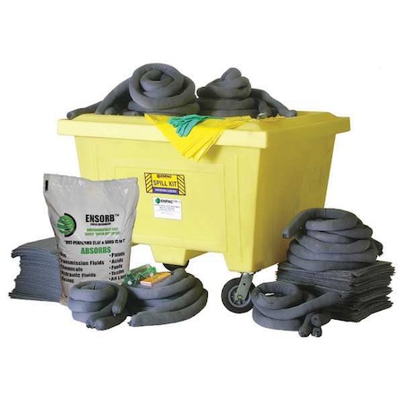 Enpac Spill Kit, 150 gal Volume Absorbed per Kit, 150 gal Capacity, Chest, Yellow, 330 1380-YE