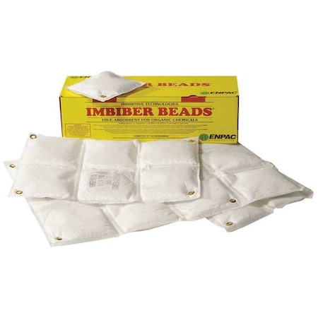 Enpac Sorbent Pillow, 8 gal, Universal, White, 5 PK ENP IE1421