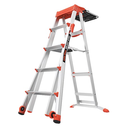 Little Giant Ladders Multipurpose Ladder, 8 ft, Aluminum, 300 lb Load Capacity 15125-001