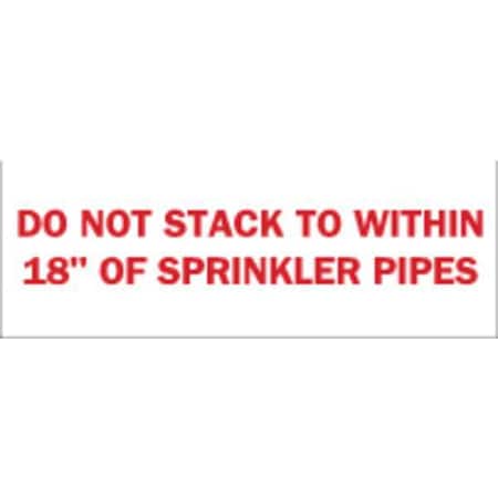 Brady Do Not Stack To Within 18" Of Sprinkler Pipes, 5 in x 14 in, Rectangle, Polyester, 85228 85228