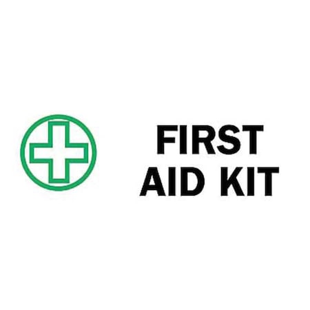 Brady First Aid Kit, 14" W x 10" H, Rectangle, Aluminum, 122382 122382