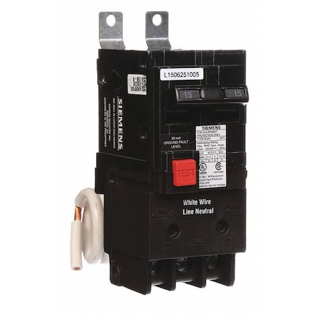 Siemens Miniature Circuit Breaker, BLE Series, 15A, 2 Pole, 120/240V AC, 22kA at 120/240V AC BE215H