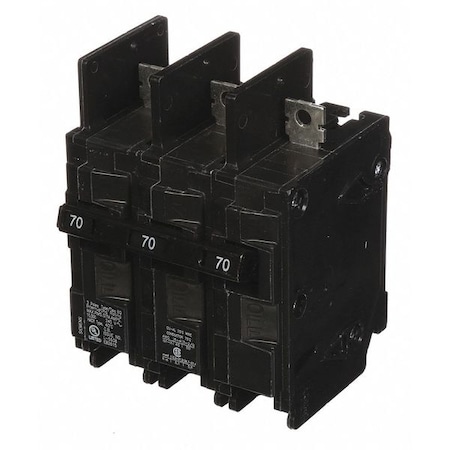 Siemens Miniature Circuit Breaker, BQ Series, 70A, 3 Pole, 240V AC, 10kA at 240V AC BQ3B070