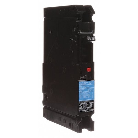 Siemens Molded Case Circuit Breaker, ED2 Series, 30A, 1 Pole, 120V AC, 10kA at 120V AC ED21B030