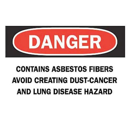 Brady Danger Sign, 7 in H, 10 in W, Rectangle, English, 122458 122458