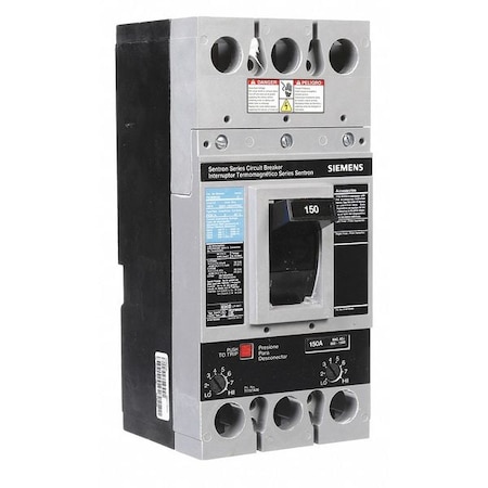 Siemens Molded Case Circuit Breaker, FXD6-A Series, 150A, 2 Pole, 600V AC, 22kA at 600V AC FXD62B150