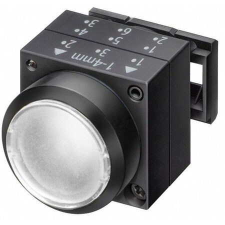 Siemens Illuminated Push Button Operator, 22mm, White 3SB30010DA61