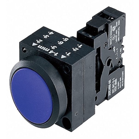 Siemens Non-Illuminated Push Button, 22mm, 1NO/1NC, Blue 3SB32010AA51