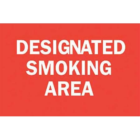 Brady No Smoking Sign, 10" H, 14 in W, Rectangle, English, 122384 122384