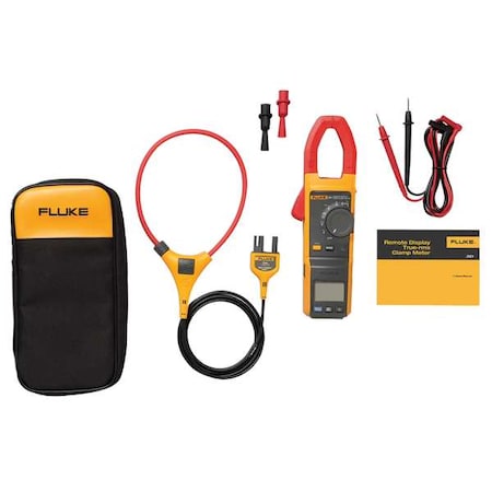 Fluke Digital Clamp Meter, Backlit LCD, 999.9 A A, 1.4 in (36 mm) Jaw Capacity FLUKE-381