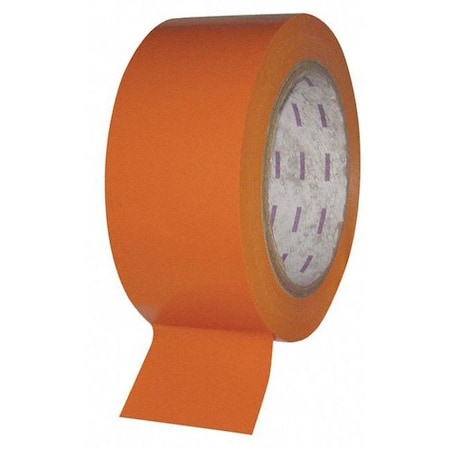 Condor Floor Marking Tape Vinyl Orange, 2" W x 108 ft. L, 5 mil Thick 6FXW6