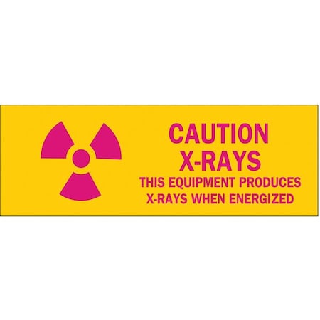 Brady Caution Radiation Sign, 2 1/4 in H, 2 1/4 in W, Polyester, Square, 89171 89171