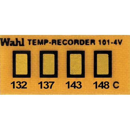 Wahl Temp Indicator, Strip, Amber, 10PK 101-4-132VC