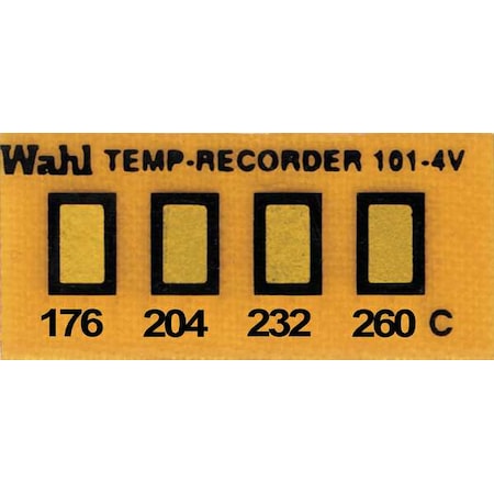 Wahl Temp Indicator, Strip, Amber, 10PK 101-4-177VC