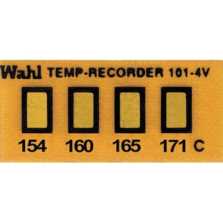 Wahl Temp Indicator, Strip, Amber, 10PK 101-4-154VC