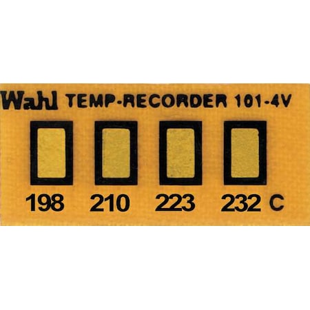 Wahl Temp Indicator, Strip, Amber, 10PK 101-4-199VC