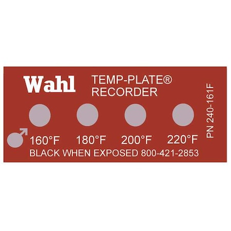 Wahl Temp Indicator, Strip, Red, 10PK 240-161F