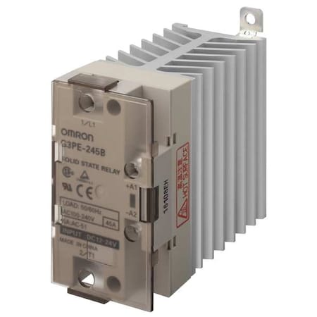 Omron Solid State Relay, 1 Phase, Screw Clamp, DIN Rail & Screw, Phototriac G3PE-245B DC12-24