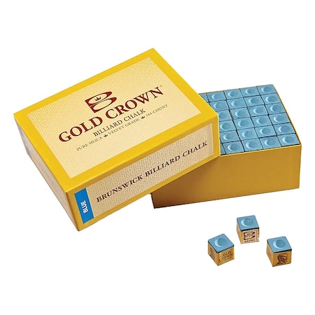 Brunswick Billiards Billiards Chalk, Blue, PK144 CHALK-GC-144-BLU-01