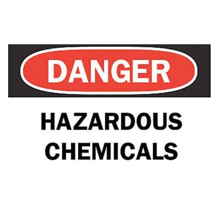 Brady Danger Sign, 7 in H, 10 in W, Plastic, Rectangle, English, 122519 122519