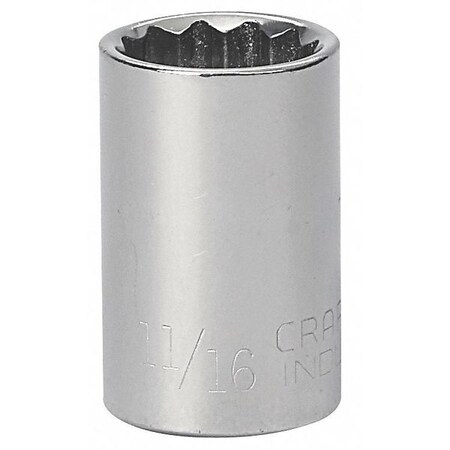 Craftsman Industrial 1/2" Drive, Spline SAE Socket, 12 Points 9-24260