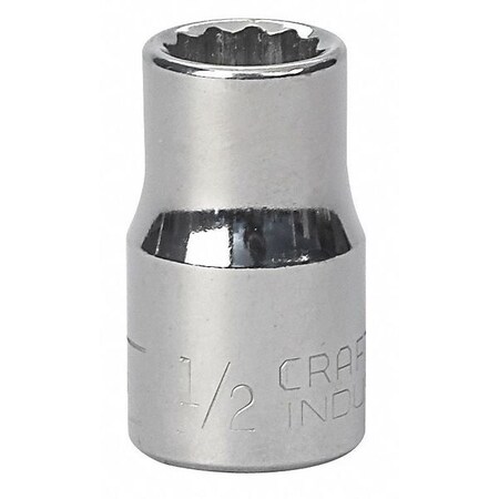 Craftsman Industrial 1/2" Drive, Spline SAE Socket, 12 Points 9-24256