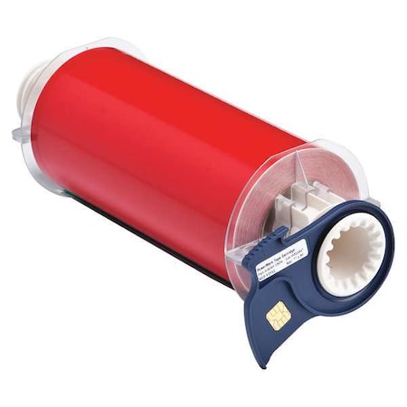 Brady Label Tape Cartridge, Red, Labels/Roll: Continuous 13654