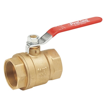 ZORO SELECT 2" FNPT Brass Ball Valve Inline 107-818