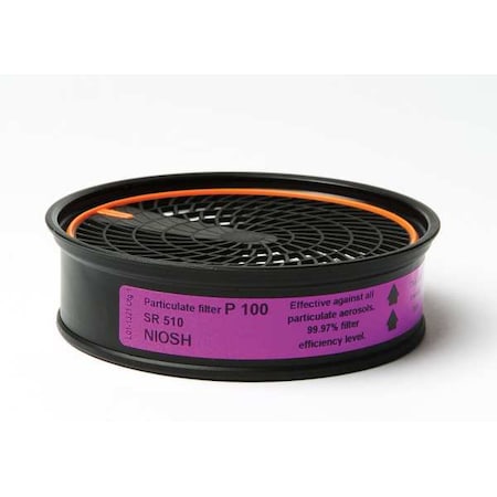 Sundstrom Safety Filter, P100, Magenta, 5 PK, NIOSH 42 CFR