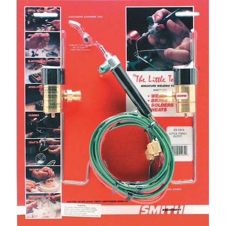 Smith Equipment Hobby/Jewelry Outfit For Disposable Tanks, Little Torch Series, Propane, Propylene, -, 12-1401-05 23-1014