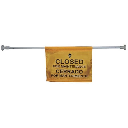 Tough Guy Door Barricade Sign, 14 in Height, 18 in Width, Nylon, English, Spanish 6GJA0