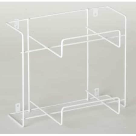 Zoro Select Glove Dispenser, PVC Coated Steel, Holds (2) Boxes , White , 9-1/4"H  x 14"W  x 7"D 6GKY7