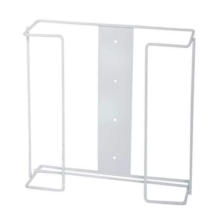 Zoro Select Glove Dispenser, Enamel Coated Steel Wire, Holds (2) Boxes , White , 10-1/2 in H x 11 in W x 4 in D 6GKY1